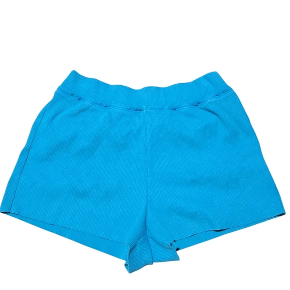 FP Movement By Free People Luxe Rib Short St Tropez Blue size Small NWOT - Picture 3 of 3